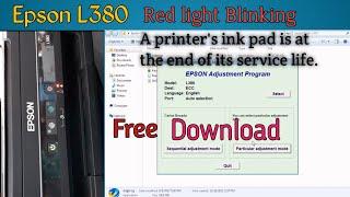 Adjustment software free download on Epson L380 Printer | Service required problem solution.