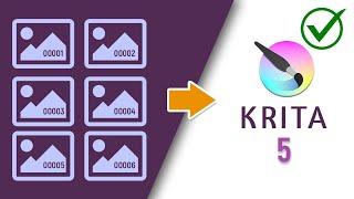 How to Import IMAGE Sequence in Krita 5 | Render Image Sequence to Video (MP4)