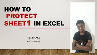 How to Set  Password  to Sheet1 in Excel  || Tekshare