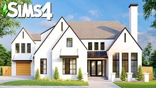 MODERN FAMILY TRANSITIONAL FRENCH COUNTRY HOME: Curb Appeal Recreation ~ Sims 4 Speed Build (No CC)