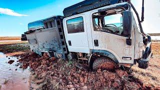 STRANDED on the BINNS TRACK - BOGGED in our ISUZU NPS 4x4