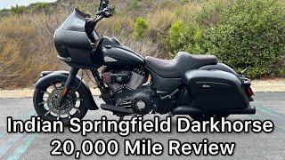 Indian Springfield Darkhorse 20,000 Mile Review