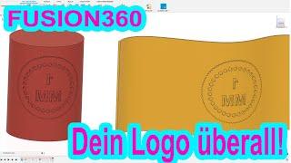 So einfach dein Logo auf jeder Oberfläche! Fusion360 Tutorial Deutsch CAD