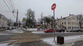 Along the Old Part of Moskovskaya Street in Kirov, Winter 2024