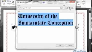 Making Certificate in Microsoft Word 2007