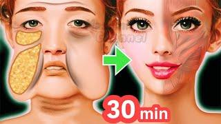 25mins Face Lift Exercise For Jowls, Laugh Lines, Sagging Face, Anti-Aging