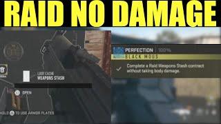 Complete a Raid Weapons stash Contract without taking body damage DMZ Guide - Cod (Perfection)