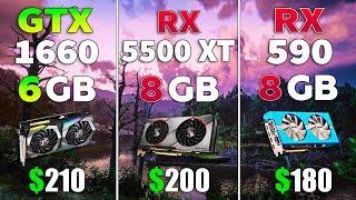 RX 5500 XT vs GTX 1660 vs RX 590 Test in 8 Games