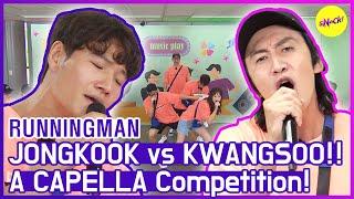 [HOT CLIPS] [RUNNINGMAN] JONGKOOK's perfect a capella and KWANGSOO...?  (ENG SUB)