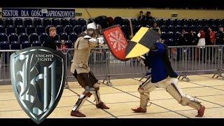 Knights fight with sword and shield - Sebastian Przybyszewski vs Piotr Krigier  [13 Jaworzno 2015 ]