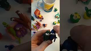 Как слепить деревню монстров.  Собутыльники. How to make a miniature. Monster Village#shorts