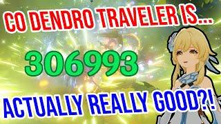 C0 Dendro Traveler is ACTUALLY GOOD?! 4 Weapon Showcase! Genshin Impact 3.0
