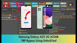 SAMSUNG GALAXY SM A226B FRP REMOVE BY UNLOCKTOOL