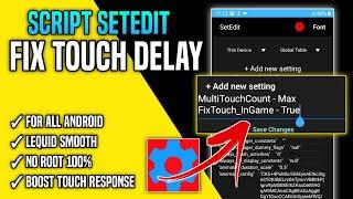 Set Edit Fix Touch Delay Code | Improve Touch Sensitivity Using Set Edit