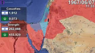 The Six Day War Every Hour using Google Earth