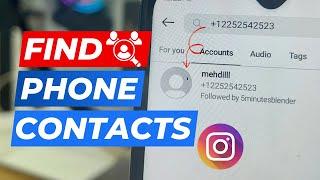 How to Search Someone on Instagram by Phone Number || Find Phone Contacts Insta