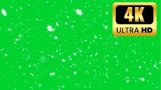 Snow Fall Green Screen Background  