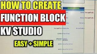 KV Studio function block for beginners| Automation Paradise