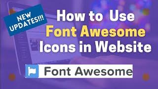 How to Use Font Awesome Icons in HTML Website | Create Social Icon HTML CSS