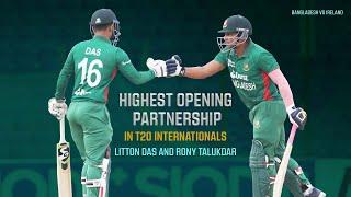 Bangladesh's Biggest Opening Partnership in T20i | Litton Das & Rony Talukdar | 124 Runs