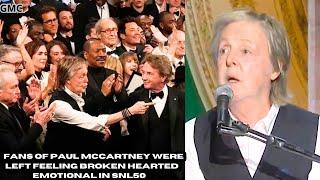 Fans of Paul McCartney Cry at 'SAD' Detail During Beatles' SNL 50 Performance.