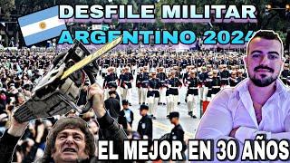 EX MILITAR ESPAÑOL REACCIONA AL DESFILE MILITAR ARGENTINO DE 2024 (EL MAYOR EN 30 AÑOS) EN DIRECTO