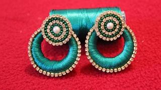 Simple and Beautiful Silk thread earrings/Chandbali Silk Thread Earrings