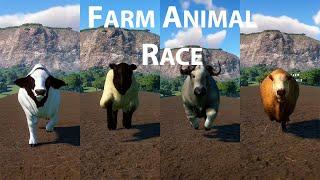 Farm animal category RACE in Planet Zoo - Suffolk Sheep Capybara Takin Holstein