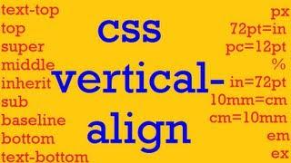 CSS how to: vertical-align