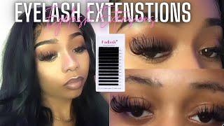 DOING MY OWN LASH EXTENSIONS AT HOME FT. FADLASH | Brianna S.