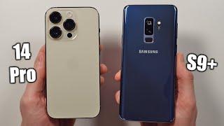 iPhone 14 Pro vs Samsung S9 Plus  Speed Test