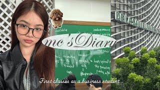 mc’s Diary: “First classes as a business student”‍|Getting ready for school + meeting new friends