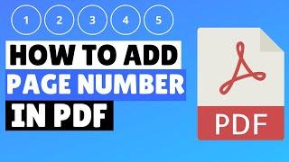 How to Add Page Number in PDF File
