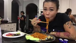 SPICY Seafood was noodles MUKBANG