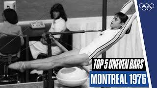 The first Perfect 10 in Gymnastics️Top 5 Uneven Bars at Montreal 1976