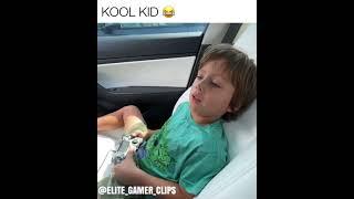 Kid gaming in his dad Tesla  #elitegamerclips