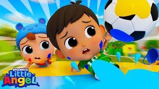 Uh-oh! Colorful Football (Soccer) Chaos! | Little Angel Kids Songs & Nursery Rhymes @LittleAngel