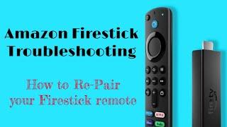 Firestick Troubleshooting Series - How to re-pair your firestick remote control.