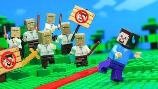 Steve CAN'T CROSS THE LINE!!!!! Minecraft Game Challenge