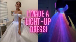 I made a light up dress?! | Fiber Optics ballgown dress tutorial DIY