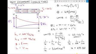 Calculating Rate of Heat Transfer in Parallel Flow Heat Exchangers