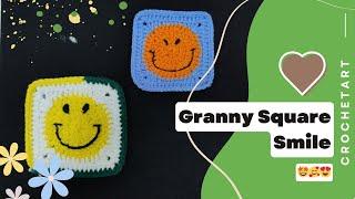 Wow!! So Amazing! Easy Crochet Granny Square Smile Design!!