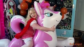 Unboxing PuffyPaws Inflatable Pink Husky