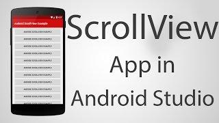 How to Use ScrollView in Android App - Android Studio 2.2.2 Tutorial