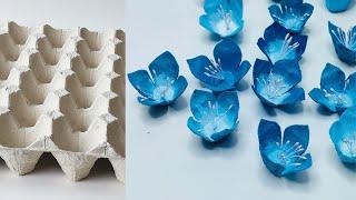 Amazing DIY crafts ️ Flowers from egg boxes ️ egg tray craft ideas ️  Recycling