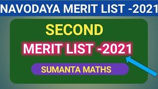 JNVST Waiting list 2021 Navodaya 2nd List | Navodaya Merit