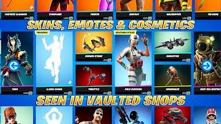 Skins, Emotes & Cosmetics seen in Vaulted Item Shop