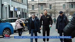 Davide Lacerenza e il look ostentato in tribunale - La Vita in Diretta 12/03/2025