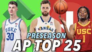 Revealing the AP Top 25 Preseason College Basketball Rankings l Kansas, Kentucky, Duke and more!