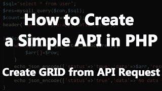 How to Create a Simple API in PHP